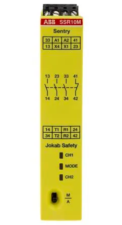 ABB Jokab SSR10M Sicherheitsrelais 375V dc, 4 Sicherheitskontakte, Mehrfach-Reset-Funktion SSR10M SIL IEC 61508
