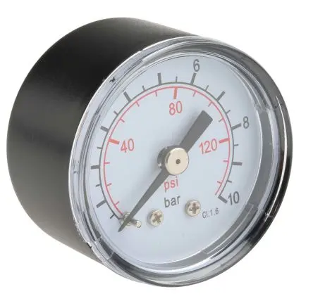 Produktfoto 1 von RS PRO Manometer 0 bar → 10 bar, ISO-kalibriert
