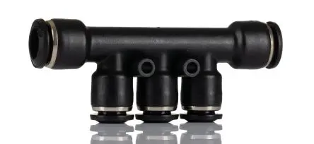 Produktfoto 1 von RS PRO Verteiler UNIVERSAL SHORT, 1 x, 3 x Einsteck-Anschluss Einsteck-Anschluss, PED 2014/68/UE, ISO R/262, ISO 7.1,