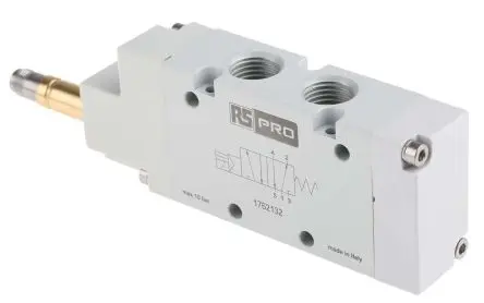 Produktfoto 1 von RS PRO 5/2 Monostabil 01V Pneumatisches Magnetventil G, Elektromagnet-betätigt