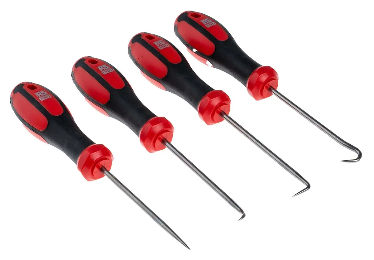 Produktfoto 1 von RS PRO Haken-Werkzeugsatz, ohne 4-teilig