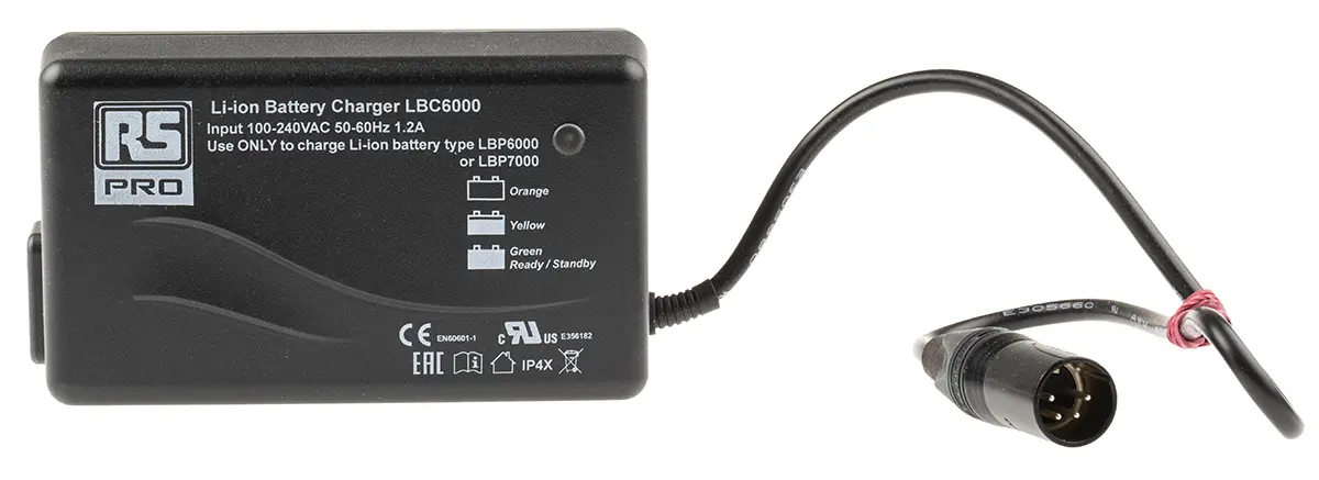 Produktfoto 1 von RS PRO LBC6000 LBC6000 Akkupack Ladegerät, 16.8 V Li-Ion/3.5 A Li-Ion