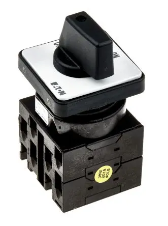 Produktfoto 1 von Eaton T0 Nockenschalter 20 A, 1, 3-phasig, 6-Stufen Handkipphebel Schraube, 90 °-Wurfwinkel