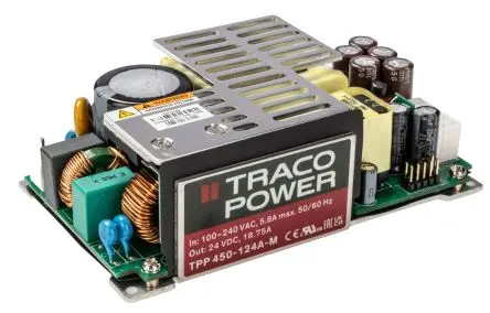 Produktfoto 1 von TRACOPOWER TPP 450A Schaltnetzteil 1 24V dc 450 W, Schraubanschlussklemme 264V ac