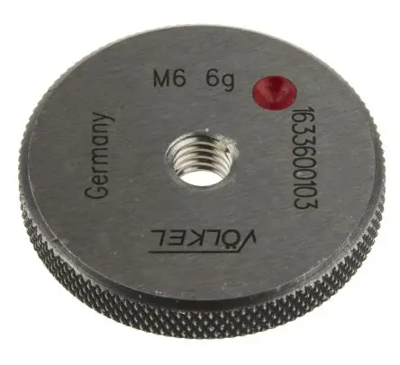 Produktfoto 1 von Völkel Ring Gewindelehrring, M6 x 1, 1 mm, Ring