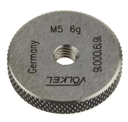 Völkel Ring Gewindelehrring, M5 x 0.8, 0.8 mm, Ring