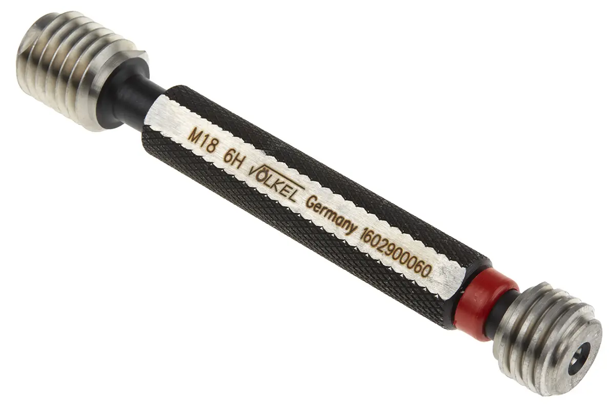 Produktfoto 1 von Völkel Stecker Gewindelehrdorn, M18 x 2.5, 2.5 mm, Gewindestopfen