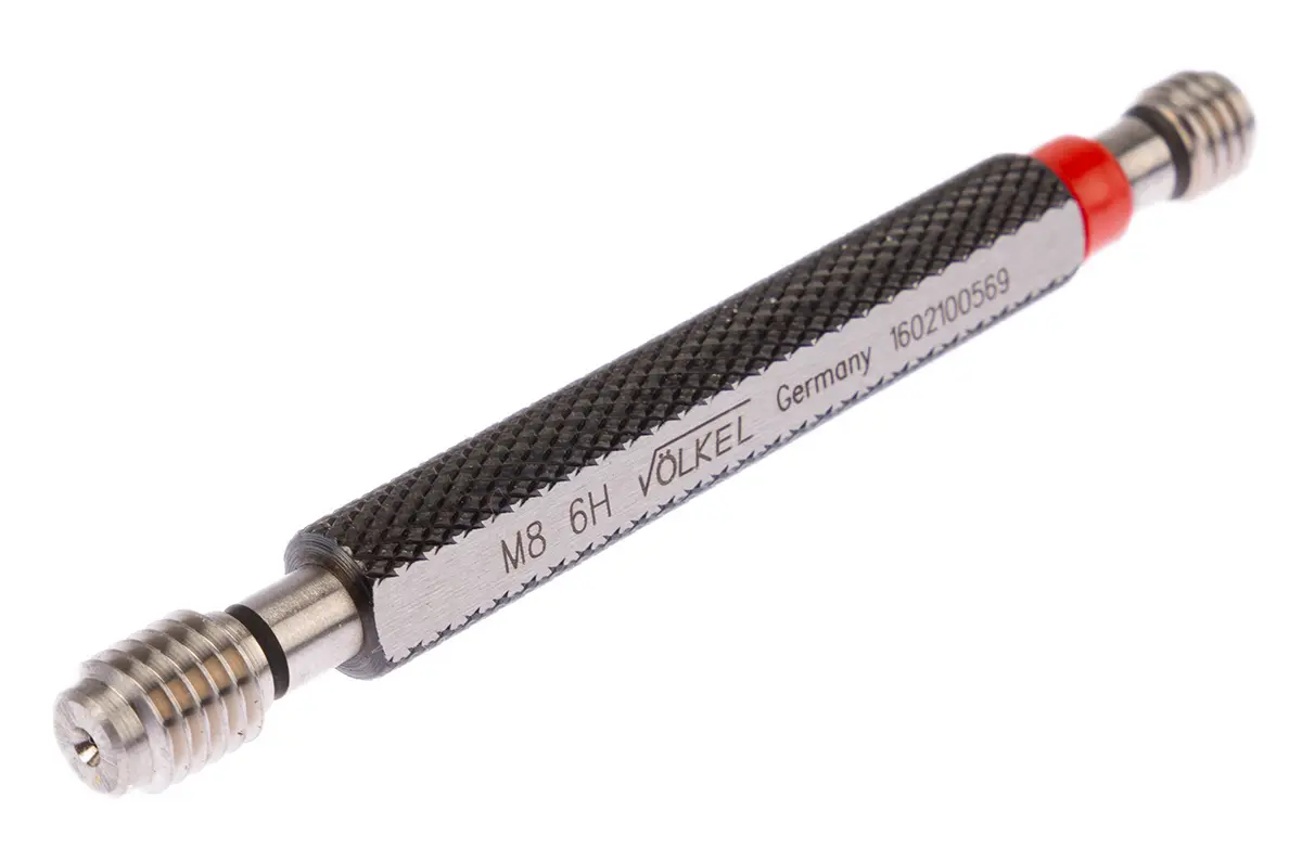 Produktfoto 1 von Völkel Stecker Gewindelehrdorn, M8 x 1.25, 1.25 mm, Gewindestopfen