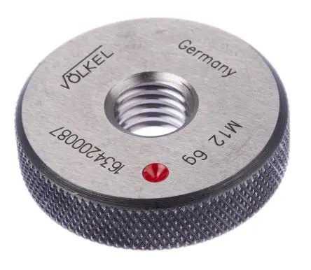 Produktfoto 1 von Völkel Ring Gewindelehrring, M12 x 1.75, 1.75 mm, Ring