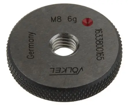 Produktfoto 1 von Völkel Ring Gewindelehrring, M8 x 1.25, 1.25 mm, Ring