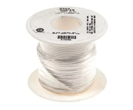 Produktfoto 1 von Alpha Wire Hookup Wire TEFLON Schaltdraht, 30 AWG 30 m Weiß Ø 0.81 mm 7 Litzen Polytetrafluorethylen