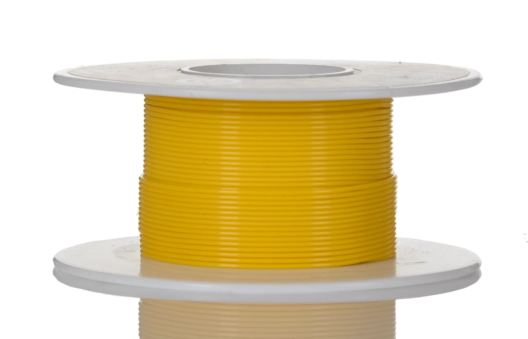 Produktfoto 1 von Alpha Wire Einzeladerleitung 0.09 mm², 28 AWG 30m Gelb PTFE isoliert Ø 0.89mm 7/0,13 mm Litzen UL1213