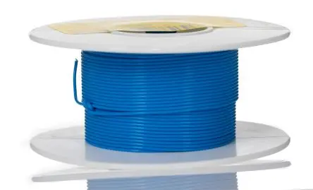 Produktfoto 1 von Alpha Wire Hookup Wire TEFLON PTFE-Schaltgeräteleitung, 28 AWG 30 m Blau Ø 0.89 mm 7 Litzen Polytetrafluorethylen