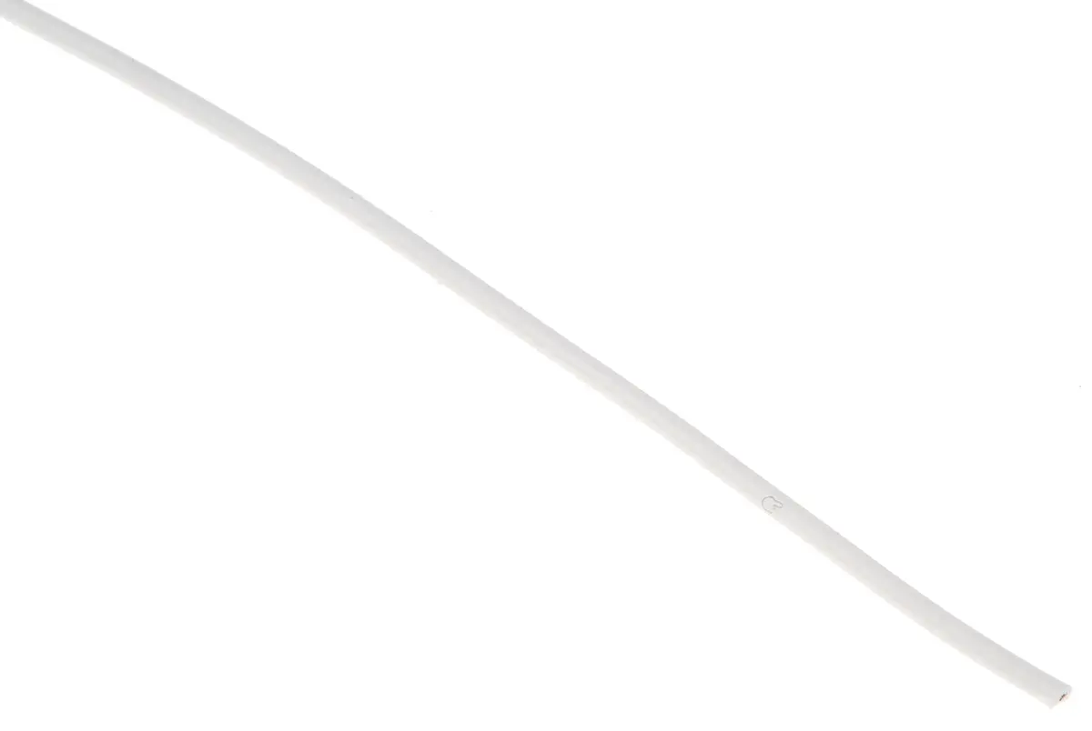 Produktfoto 1 von Alpha Wire Einzeladerleitung 0.14 mm², 26 AWG 30m Weiß PTFE isoliert Ø 0.99mm 7/0,16 mm Litzen UL1213