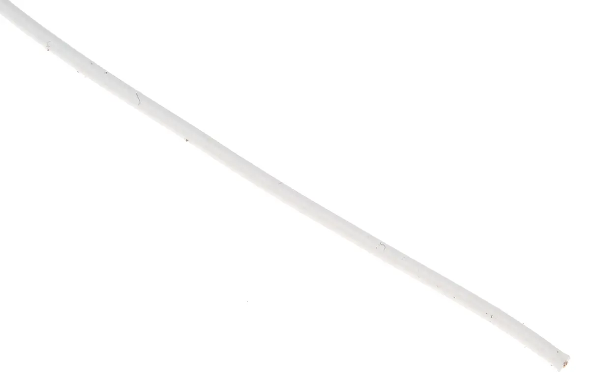 Produktfoto 1 von Alpha Wire Einzeladerleitung 0.23 mm², 24 AWG 30m Weiß PTFE isoliert Ø 1.12mm 7/0.20 mm Litzen UL1213