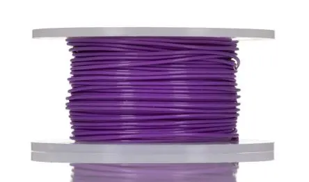 Produktfoto 1 von Alpha Wire Hookup Wire TEFLON PTFE-Schaltgeräteleitung, 24 AWG 30 m Violett Ø 1.12 mm 7 Litzen Polytetrafluorethylen