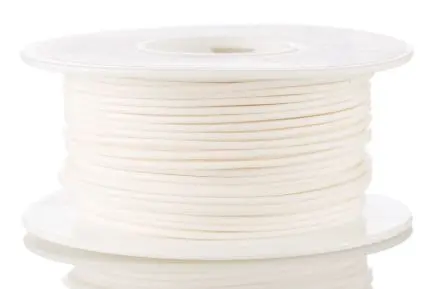 Produktfoto 1 von Alpha Wire Hookup Wire TEFLON Schaltdraht, 22 AWG 30 m Weiß Ø 1.27 mm 7 Litzen Polytetrafluorethylen