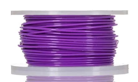 Produktfoto 1 von Alpha Wire Hookup Wire TEFLON PTFE-Schaltgeräteleitung, 22 AWG 30 m Violett Ø 1.27 mm 7 Litzen Polytetrafluorethylen