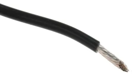 Produktfoto 1 von Alpha Wire Hookup Wire TEFLON Schaltdraht, 18 AWG 30 m Schwarz Ø 1.75 mm 19 Litzen Polytetrafluorethylen