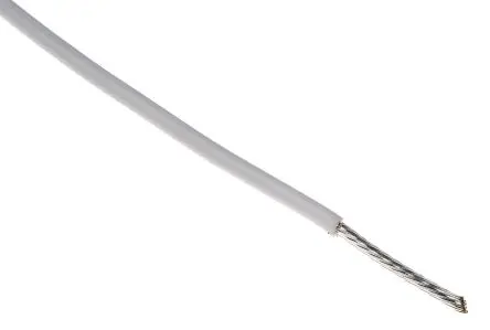 Produktfoto 1 von Alpha Wire Hookup Wire TEFLON Schaltdraht, 16 AWG 30 m Weiß Ø 2.03 mm 19 Litzen Polytetrafluorethylen