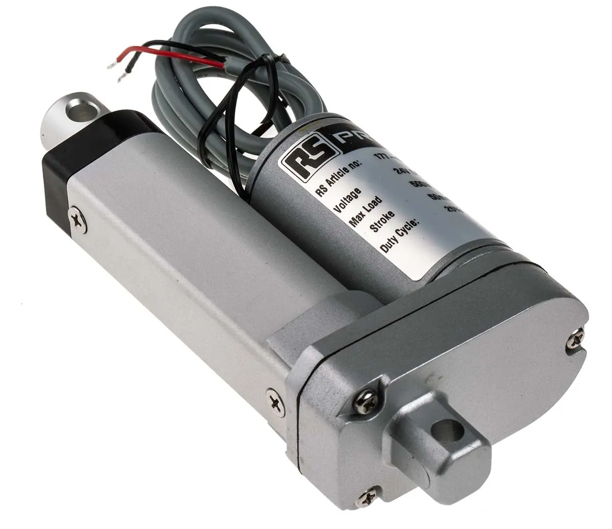 Produktfoto 1 von RS PRO Elektrischer Linearantrieb 24V dc 50mm Hub, 14.6mm/s, 500N Last. 500N max. Kraft, IP54