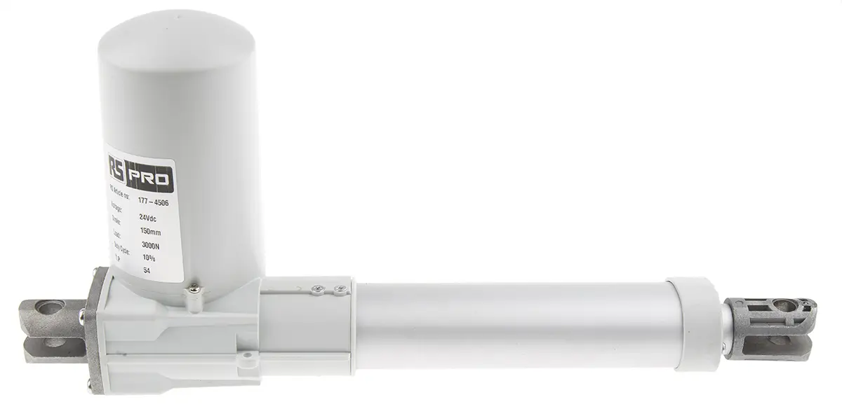 Produktfoto 1 von RS PRO Elektrischer Linearantrieb 24V dc 150mm Hub, 11mm/s, 3000N Last, IP54