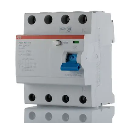 Produktfoto 1 von ABB F200 FI-Schutzschalter, 4-polig, 63A, 100 mA Typ A F200 CE, IEC EN 61008, RoHS