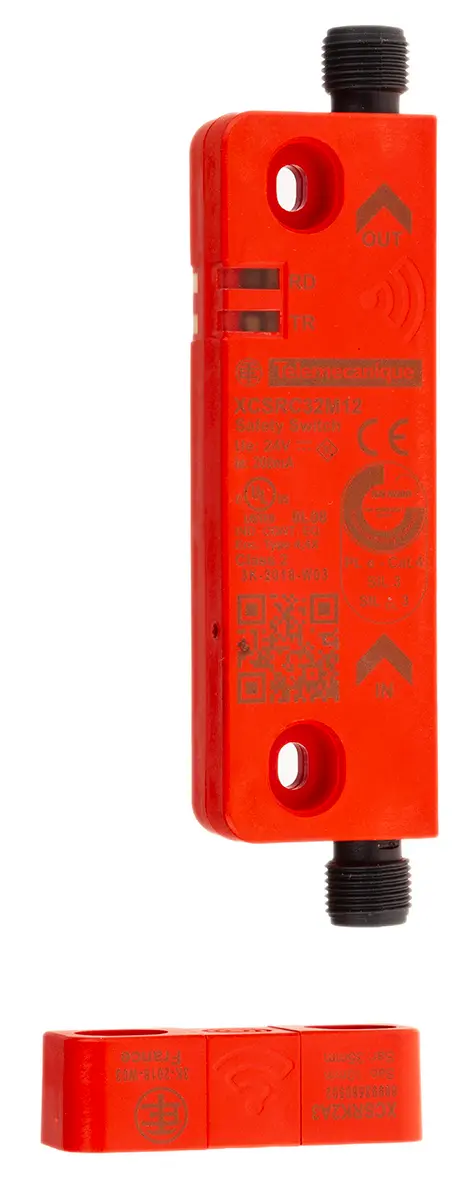 Produktfoto 1 von Telemecanique  Preventa XCSRC M12 Berührungsloser Sicherheitsschalter aus Valox 24V dc, 2NO Betätiger