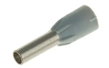 Produktfoto 1 von Legrand Starfix Aderendhülsen-Crimp, Stift ø 2.6 mm, Grau, Polyamid, 8 mm, 14.5mm, Isoliert