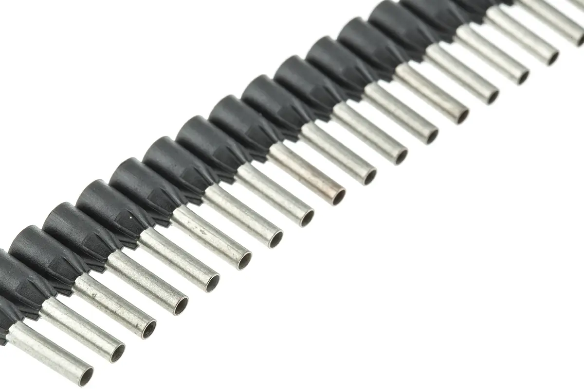 Produktfoto 1 von Legrand Starfix Aderendhülsen-Crimp, Stift ø 2 mm, Schwarz, Polyamid, 8 mm, 14.5 mm, Isoliert