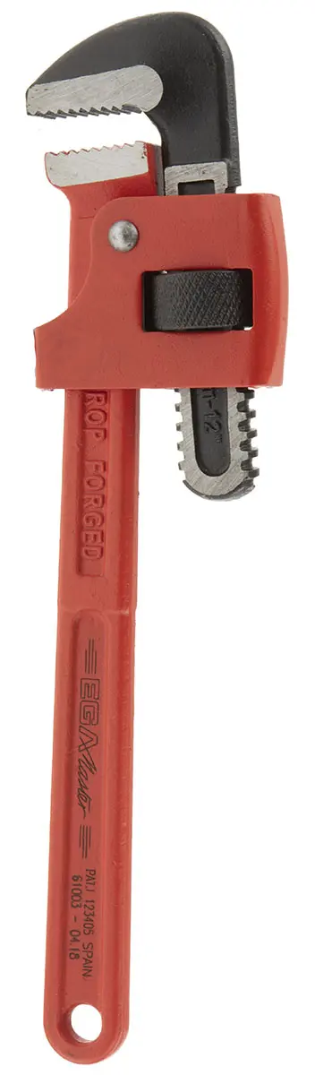 Produktfoto 1 von Ega-Master VDE 1000V zugelassen Schraubenschlüssel Rohrzange Nicht parkend, Metall Griff, Backenweite 25.4 mm, / Länge