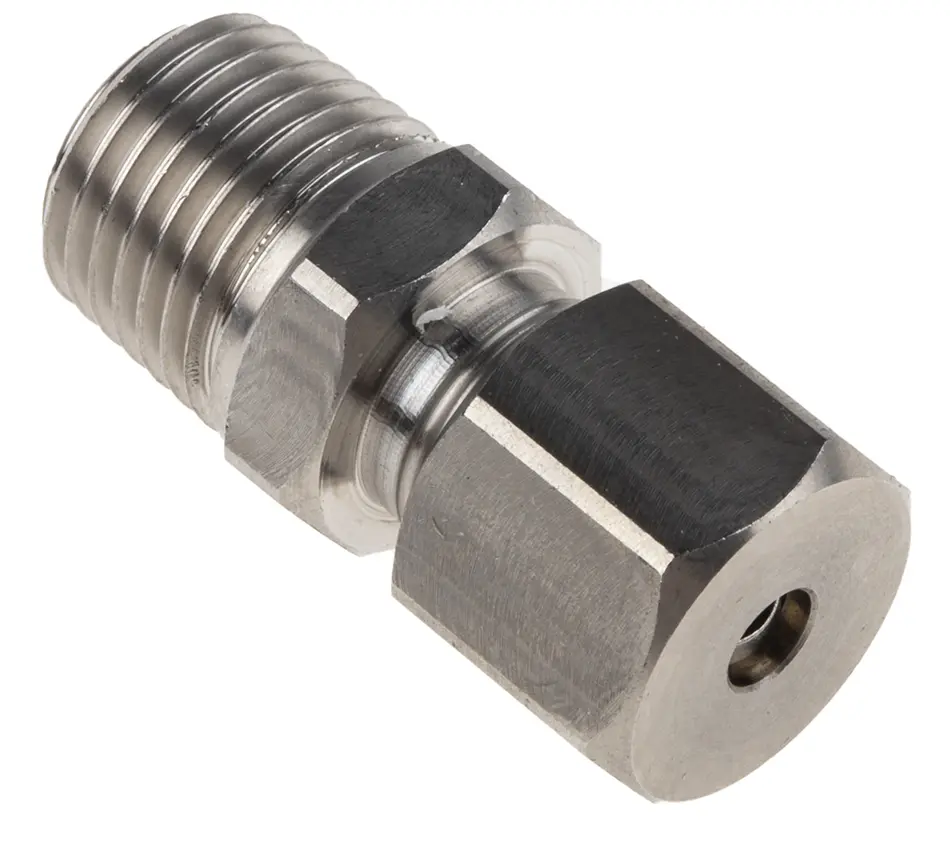 Produktfoto 1 von RS PRO 1/4 BSPT Quetschverschraubung Stecker für Thermoelement oder PRT-Sonde