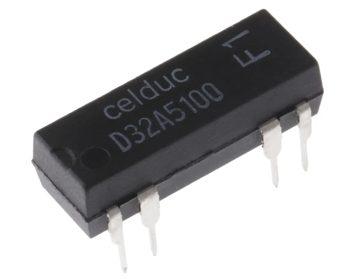 Produktfoto 1 von Celduc Reedrelais, 12V dc, DPST Steckanschluss , 100V ac / 100V dc