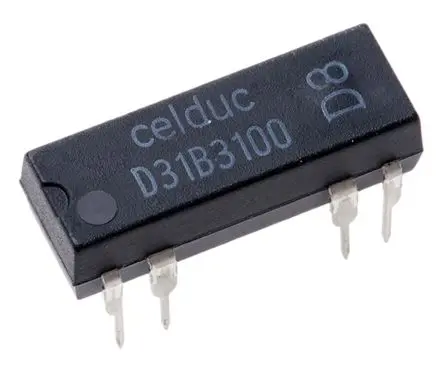 Produktfoto 1 von Celduc Reedrelais, 5V dc, SPNC, 0.5A 500 Ω, 100V ac / 100V dc 10 W