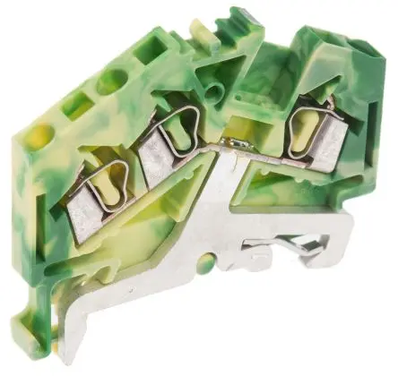 Produktfoto 1 von WAGO 280 Schutzleiterklemme 4 Gelb, Grün, 2.5mm², 600V Zugfederklemme