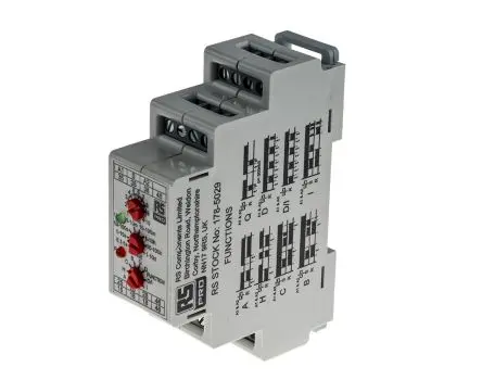 Produktfoto 1 von RS PRO UNI Zeitrelais, DIN-Hutschiene 12 to 250 V dc 12V ac, 240 V ac, 0.1 s to 10 Days, 4 Kont. Multifunktion,