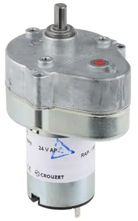 Produktfoto 1 von Crouzet Bürsten-Getriebemotor bis 2 Nm, 24 V dc / 3 W, , Wellen-Ø 6mm, 54.2mm x 79.6mm