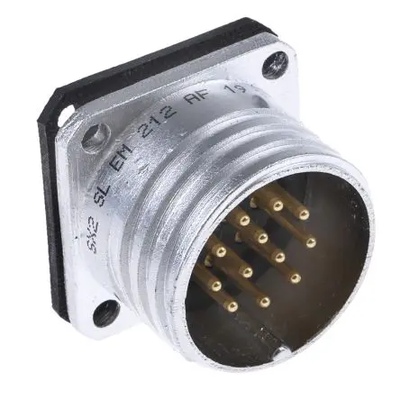 Amphenol Socapex SL61 36.5 mm Standard Rundsteckverbinder Stecker 12-polig Stecker 10A Frontplattenmontage IP67