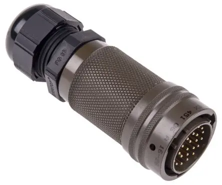 Produktfoto 1 von Amphenol Socapex, 451 Nickellegierung MIL-Spec Rundsteckverbinder Gerade, 26-polig, Kabel, Gehäuse 16 Stecker,