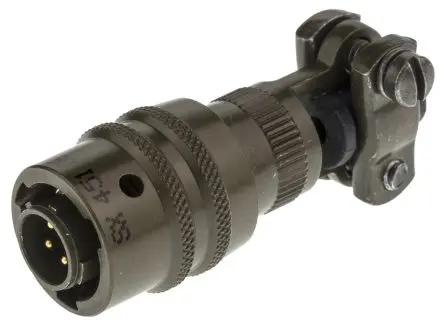 Produktfoto 1 von Amphenol Socapex, 451 Nickellegierung MIL-Spec Rundsteckverbinder Gerade, 4-polig, Kabel, Gehäuse 8 Stecker, MIL-C-26482