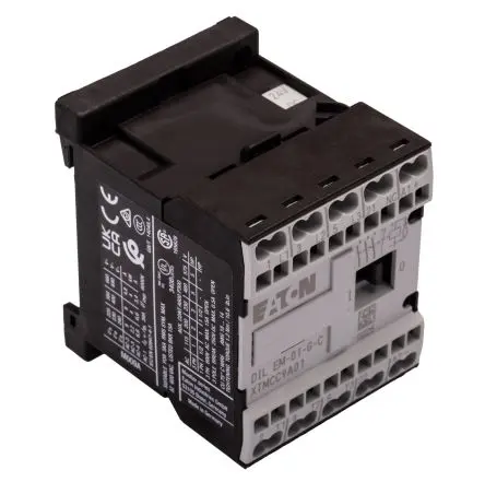 Produktfoto 1 von Eaton DILEM Schütz 24V dc-Spule, 3-polig, 400V ac / 9 A 24V dc 4 kW 3 Schließer Motorsteuerung, Widerstandsbelastung