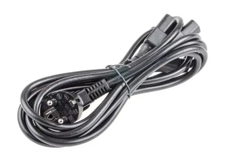 Produktfoto 1 von RS PRO Netzkabel, A IEC C13, B Schutzkontakt, 2.5 m Schwarz Polyvinylchlorid, 250V