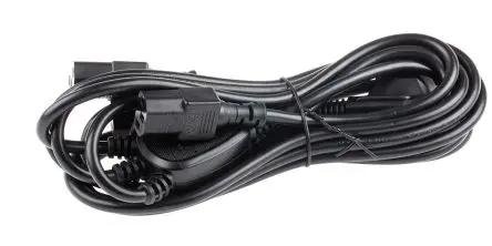 Produktfoto 1 von RS PRO Netzkabel, A IEC C13, B Schutzkontakt, 3 m Schwarz Polyvinylchlorid, 250V