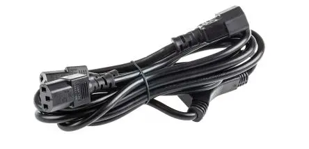 Produktfoto 1 von RS PRO Netzkabel, A IEC C13, B Gerade, 3 m Schwarz Polyvinylchlorid, 250V