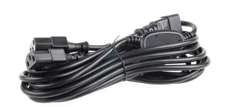 Produktfoto 1 von RS PRO Netzkabel, A IEC C13, B Gerade, 3 m Schwarz Polyvinylchlorid, 250V