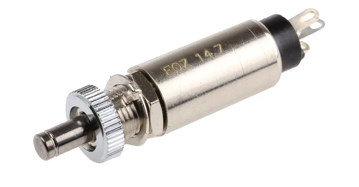 Produktfoto 1 von EOZ DJET Druckschalter Tastend Panel Ø 6.35 mm, 1-poliger Umschalter / 500 mA