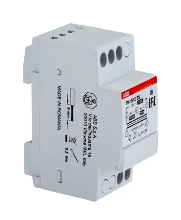 Produktfoto 1 von ABB 15 VA Klingeltrafo, Primär 230 V / Sekundär 12 V DIN-Hutschiene, 0.065 m x 35mm x 65 mm