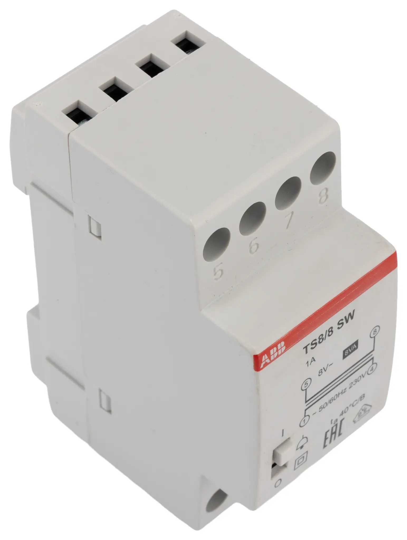 Produktfoto 1 von ABB DIN-Schienen-Trafo, Primär 230V / Sekundär 8 V AC x 35mm