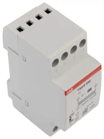 Produktfoto 1 von ABB 8 W Klingeltrafo, Primär 230 V / Sekundär 8 V ac DIN-Hutschiene, 0.065 m x 35mm x 0.065 m
