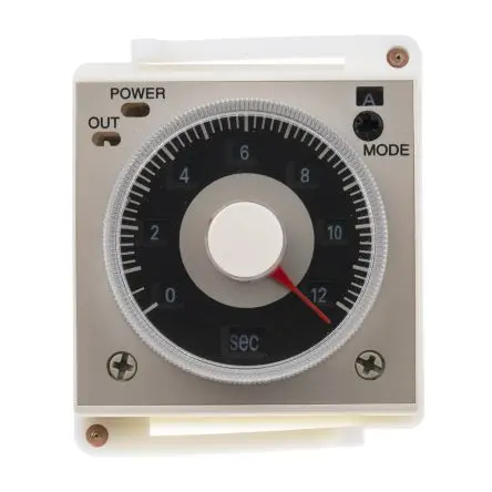 Produktfoto 1 von RS PRO TCR Zeitrelais, Panel 24 V dc 24V ac, 0.1 s to 300 h, 2 Kont. 1, 2x 1-poliger Umschalter